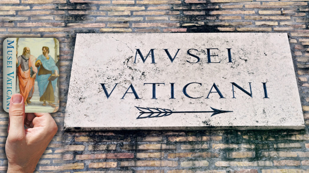 Signboard of Vatican Museum